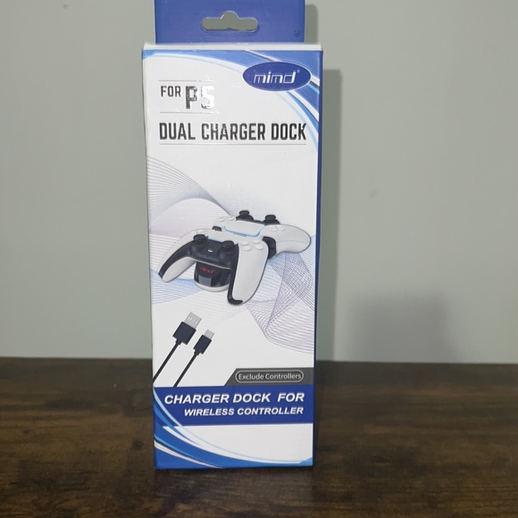 PS5 Controller Charger, Aosai PS5 Wireless Charger Dual USB Fast Charging - Picture 2 of 2